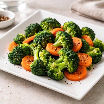 Brocolli and carrot