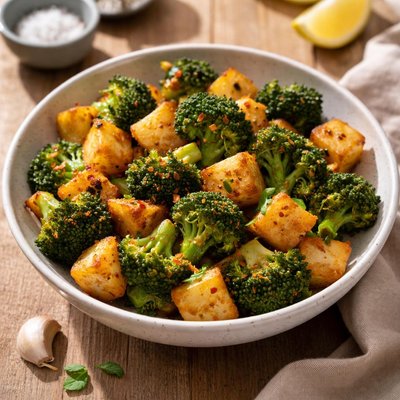 Brocolli and potato fry