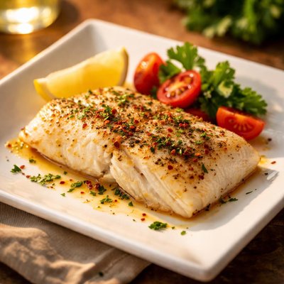 Broiled cod