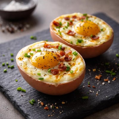Broiled eggs