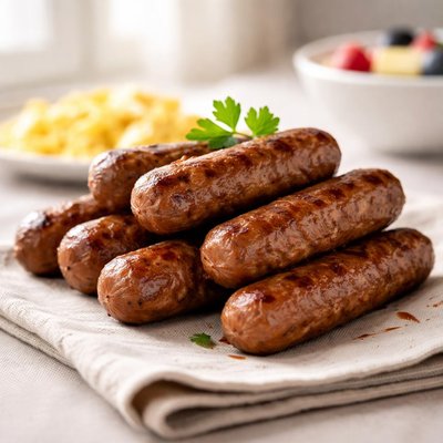 Brown and serve beef sausage