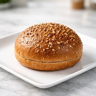 Brown bread burger bun