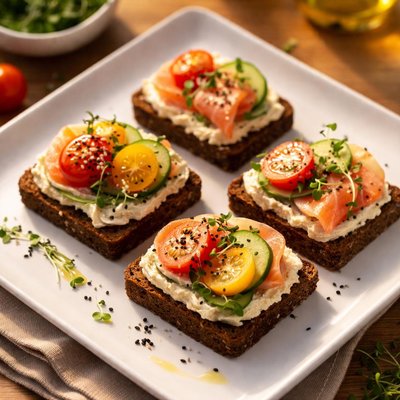 Brown bread canape