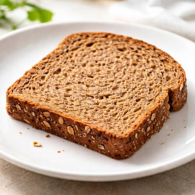 Brown bread slice