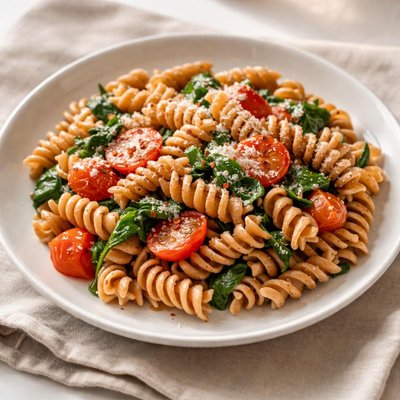 Brown fusilli pasta