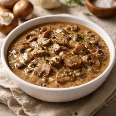 Brown mushroom sauce