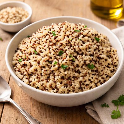 Brown rice and quinoa mixed