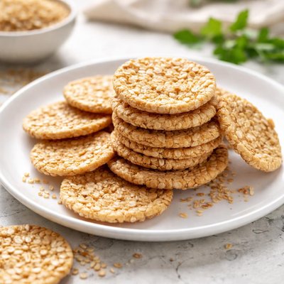 Brown rice crackers