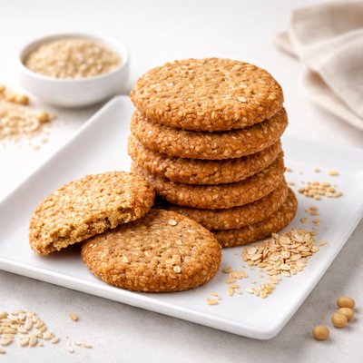Brown rice soy cookies