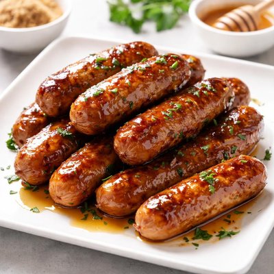 Brown sugar and honey sausages