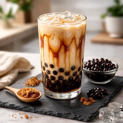 Brown sugar boba tea