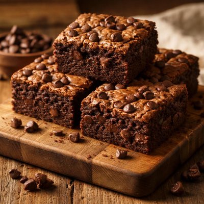 Brownie with extra chocolate chips