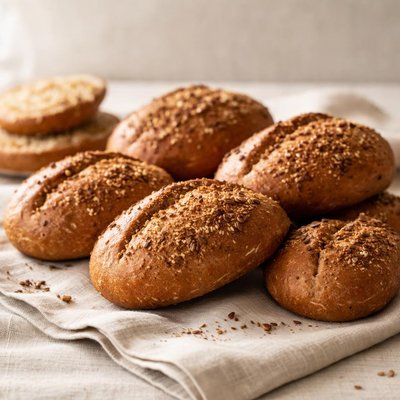 Bruine afgebakken broodjes