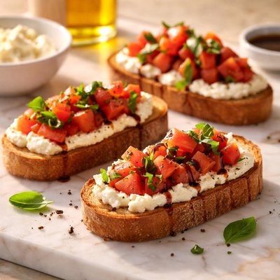 Bruschetta with cheese