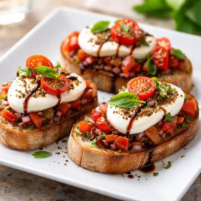Bruschetta with mozzarella