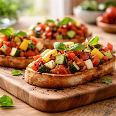 Bruschetta with vegetables
