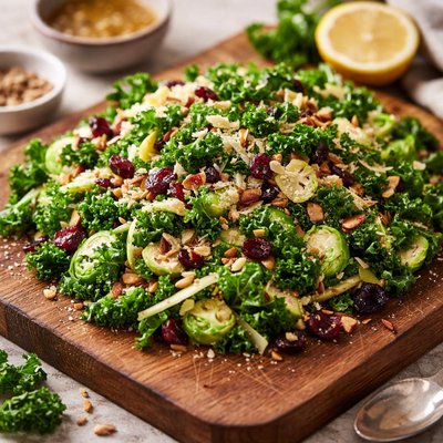 Brussel sprout kale salad