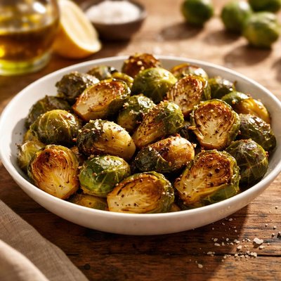 Brussel sprouts oven roasted with oilve oil