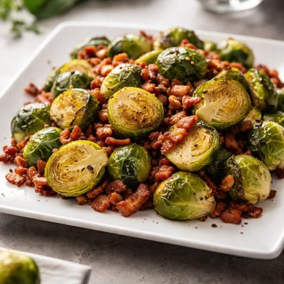 Brussels sprouts with bacon bits