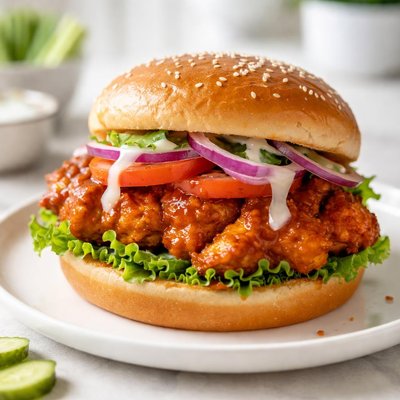 Buffalo chicken burger