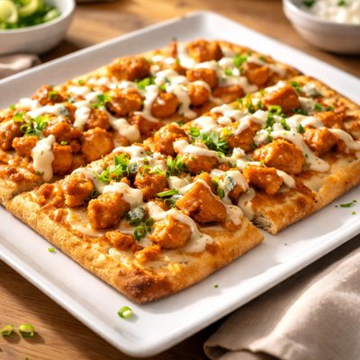 Buffalo chicken flatbread