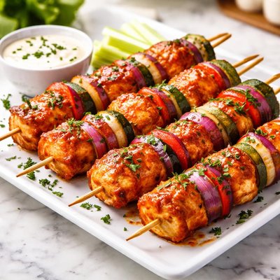 Buffalo chicken kabob