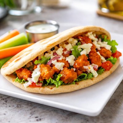 Buffalo chicken pita