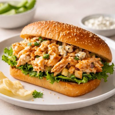 Buffalo chicken salad sandwitch