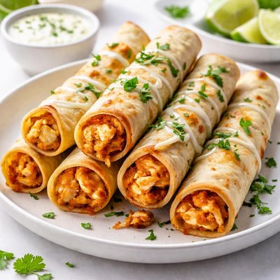 Buffalo chicken toquitos