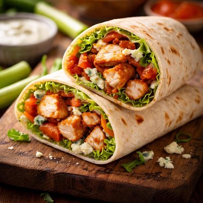Buffalo grilled chicken wrap