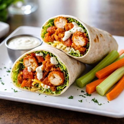 Buffalo ranch chicken wrap