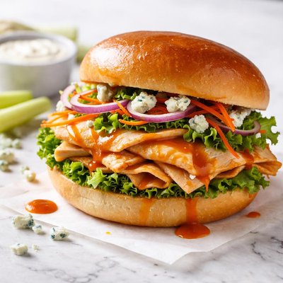 Buffalo turkey on brioche