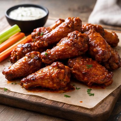 Buffalo wild wings bone in buffalo wings hot bbq