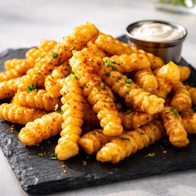 Buffalo wing factory crinkle fries