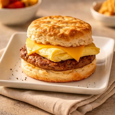 Buiscitville sausage egg and cheese