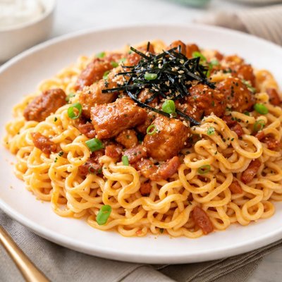 Buldak carbonara ramen