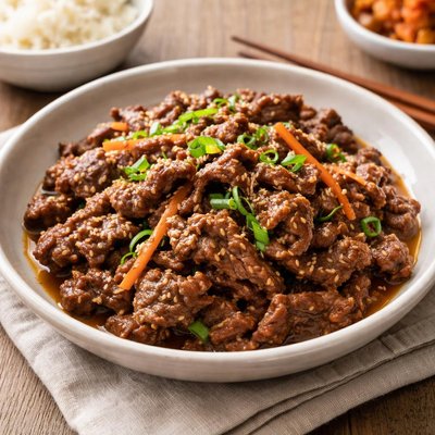 Bulgogi beef in korean sauce
