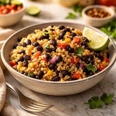 Bulgur and black beans