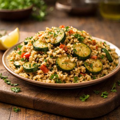 Bulgur with zucchini