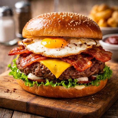 Burger authority breakfast burger