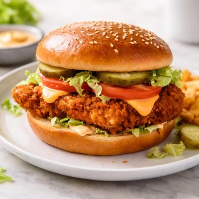 Burger authority spicy chicken sandwich