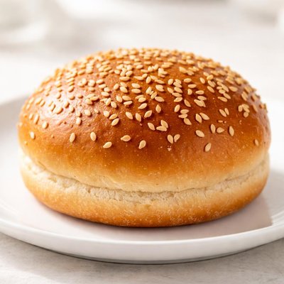 Burger bun with sesame seeds
