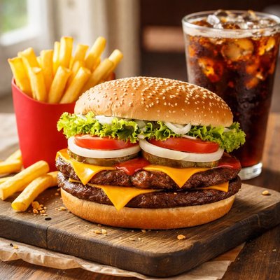 Burger king double whopper meal