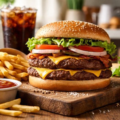 Burger king double whopper menu