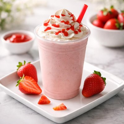 Burger king large strawberry milkshake