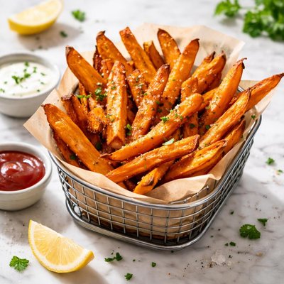 Burger up- sweet potato fries