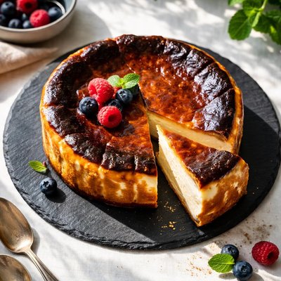 Burnt bask cheesecake no sugar