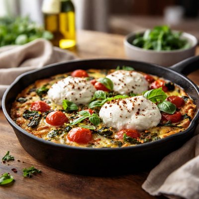 Burrata fritata
