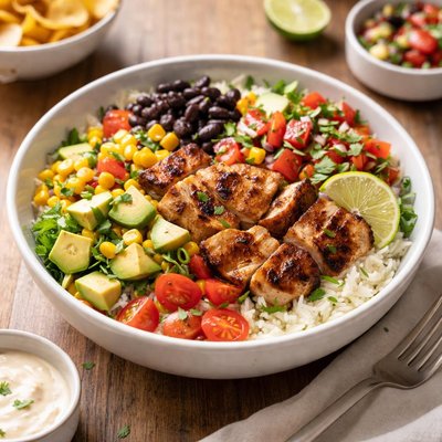 Burrito bowl woth grilled chicken