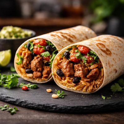 Burrito de asado en puerco